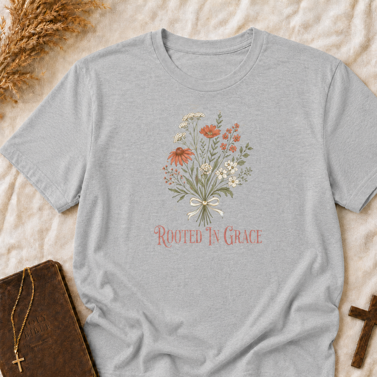 Rooted in Grace Floral T-Shirt