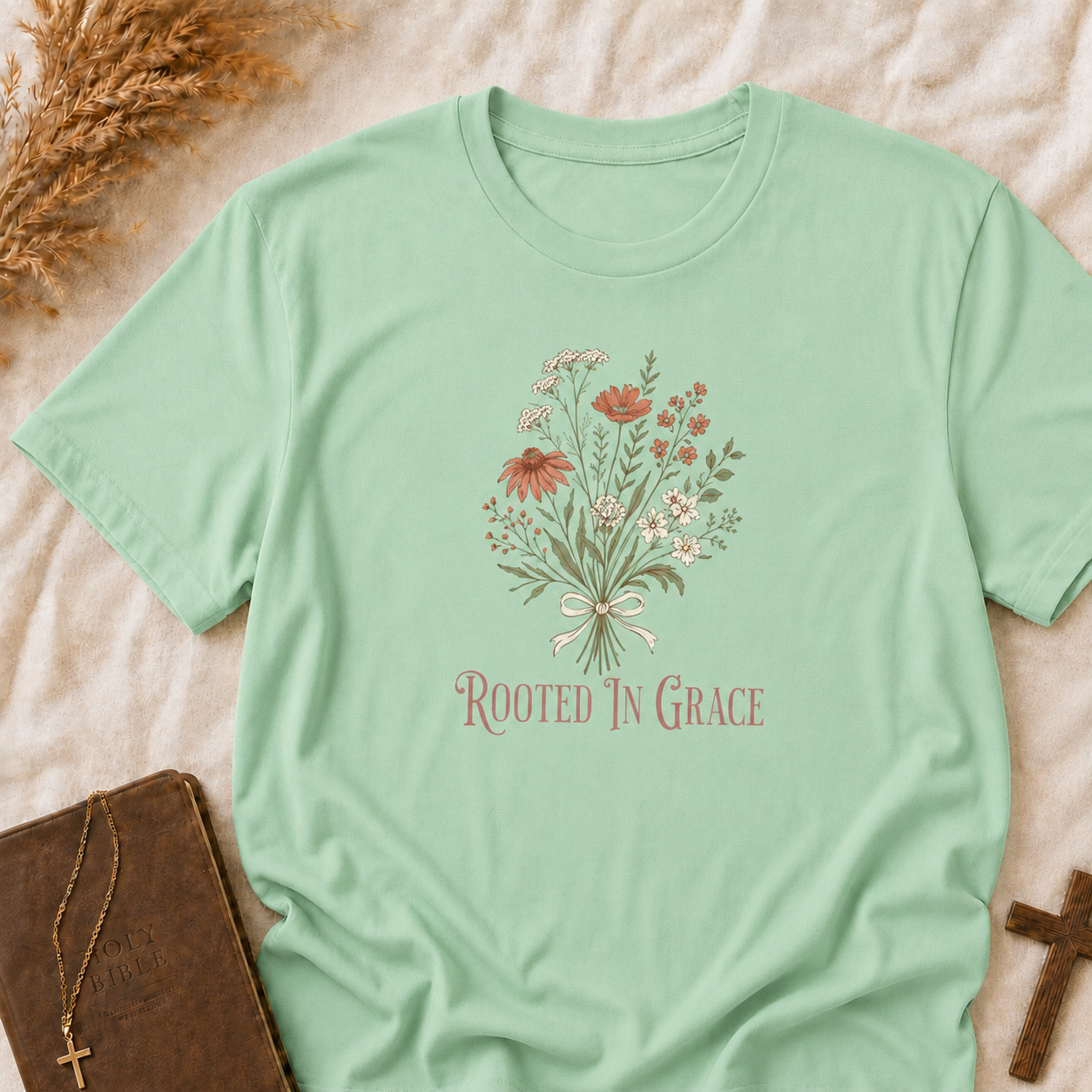 Rooted in Grace Floral T-Shirt
