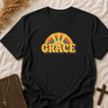 Grace Retro Rainbow T-Shirt — Vintage 70s Inspirational Graphic Tee