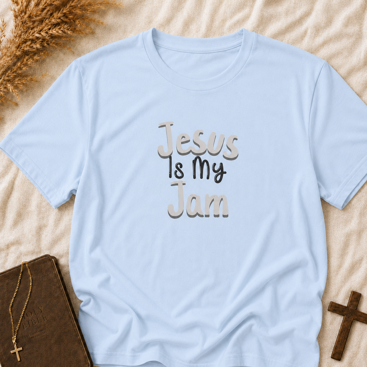 Jesus Is My Jam T-Shirt — Christian Faith Graphic Tee for Men & Women