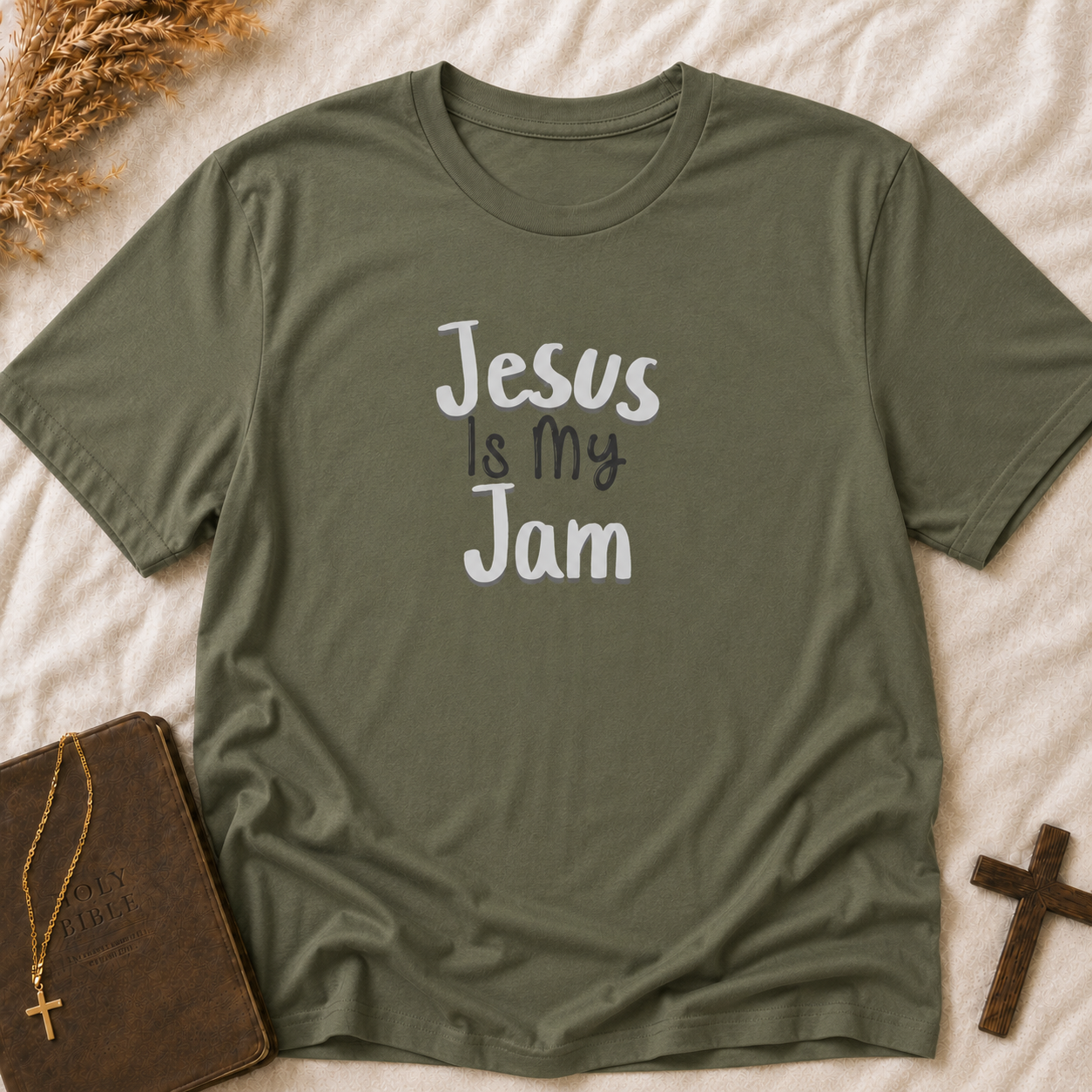 Jesus Is My Jam T-Shirt — Christian Faith Graphic Tee for Men & Women