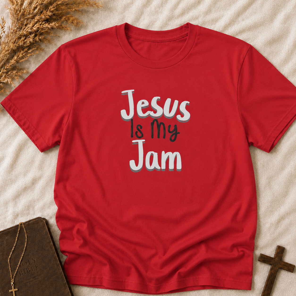 Jesus Is My Jam T-Shirt — Christian Faith Graphic Tee for Men & Women