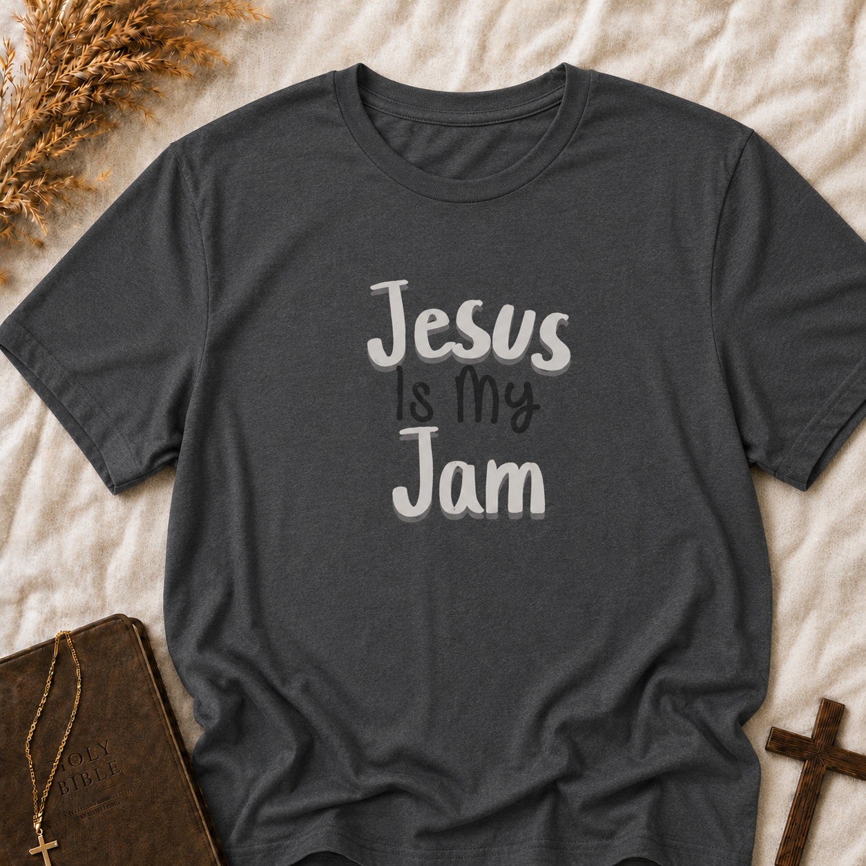 Jesus Is My Jam T-Shirt — Christian Faith Graphic Tee for Men & Women