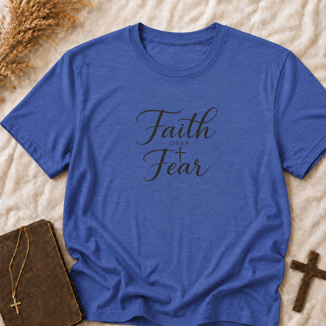 Faith Over Fear T-Shirt — Inspirational Christian Tee
