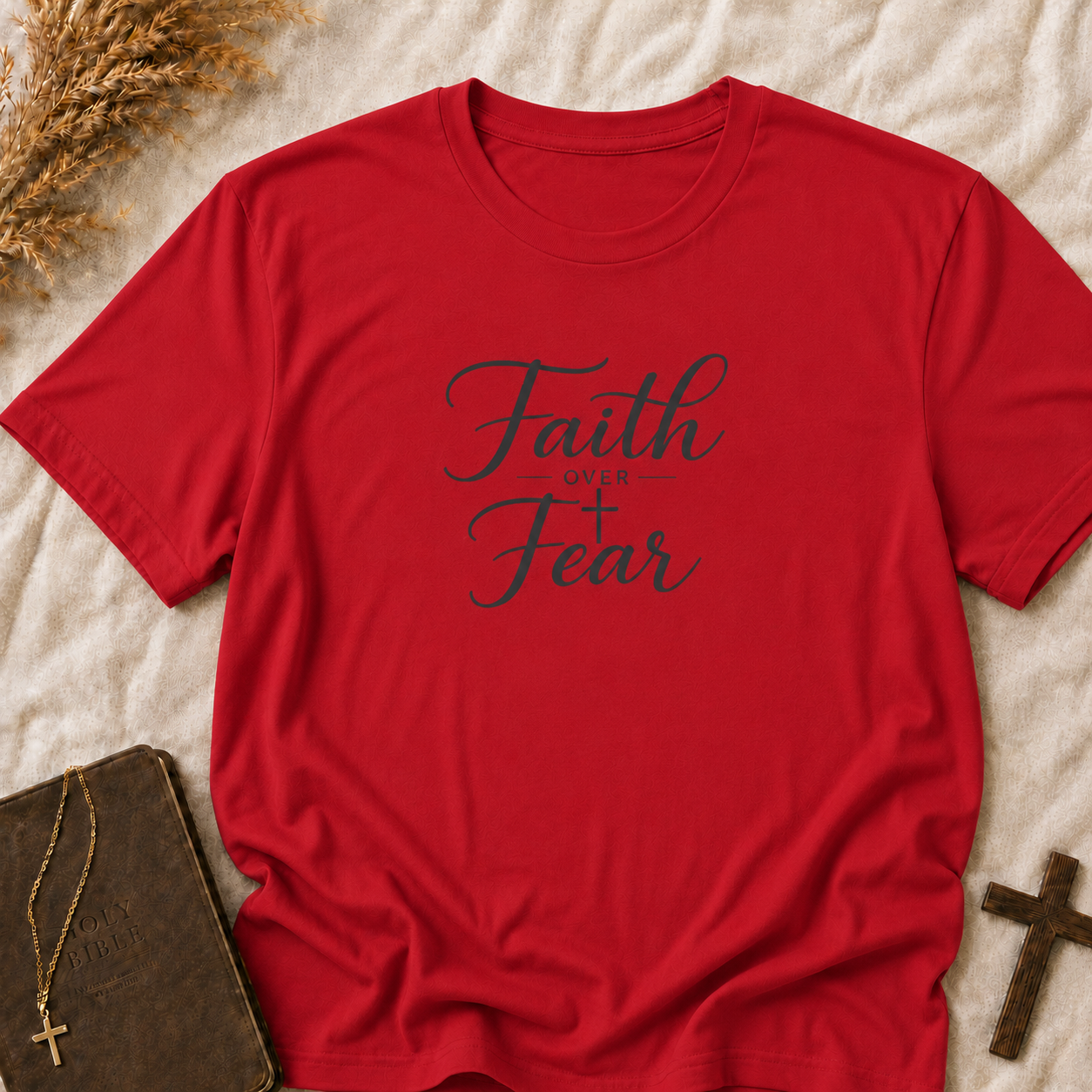 Faith Over Fear T-Shirt — Inspirational Christian Tee