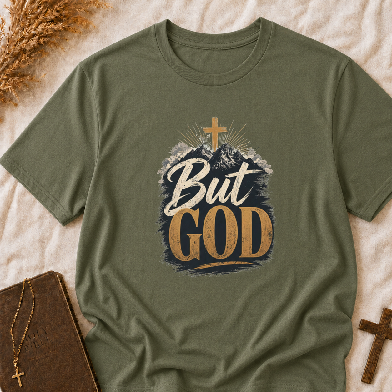 But God T-Shirt — Christian Faith Cross Inspirational Tee