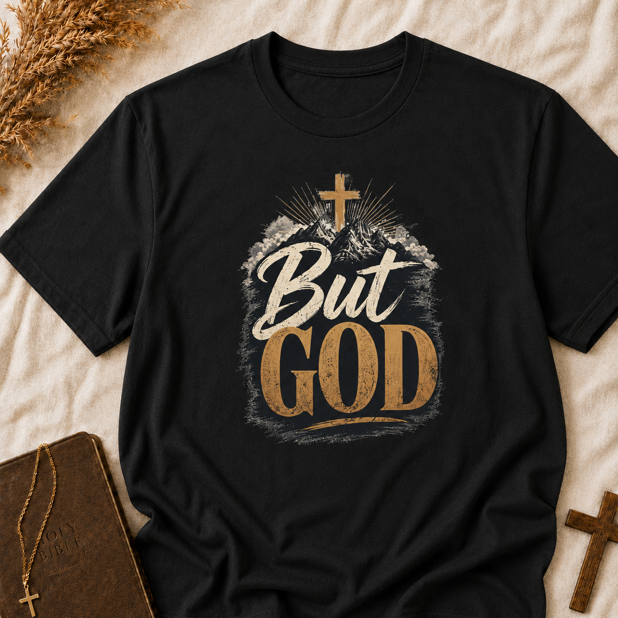 But God T-Shirt — Christian Faith Cross Inspirational Tee