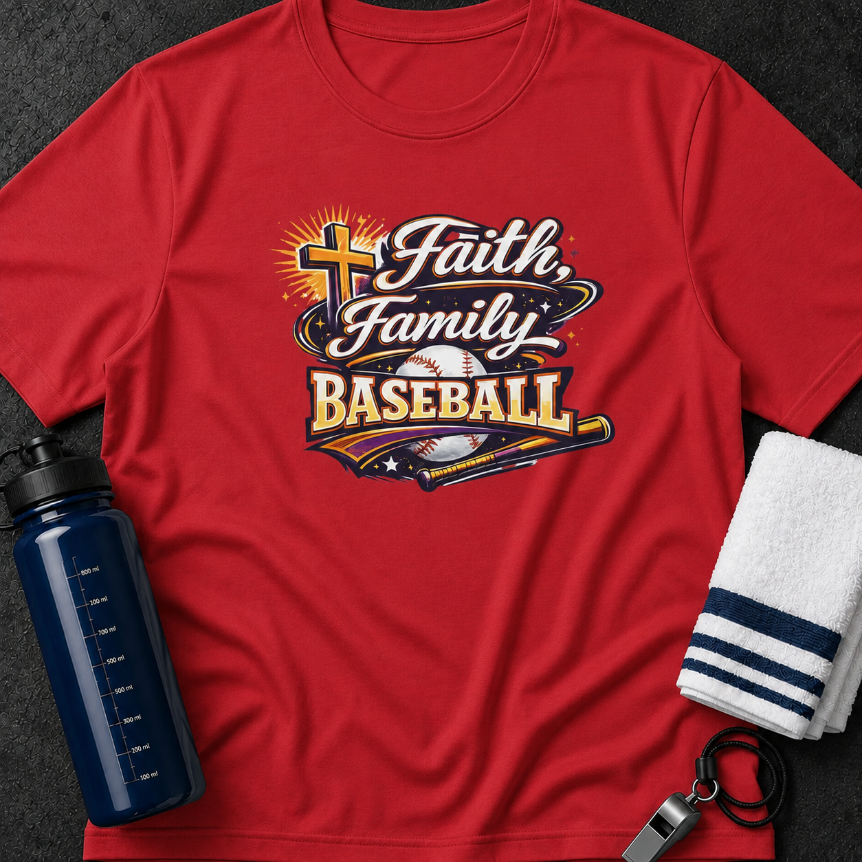 Faith Family Baseball T-Shirt