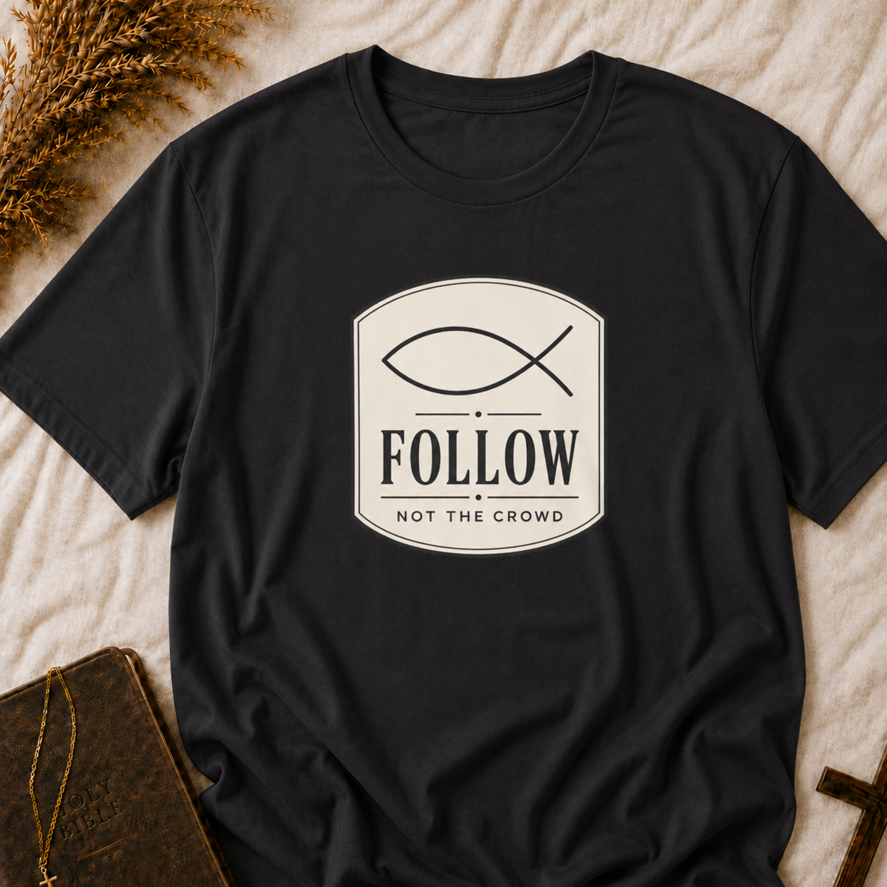 Christian Follow T-Shirt – "Follow, Not the Crowd" Faith Tee