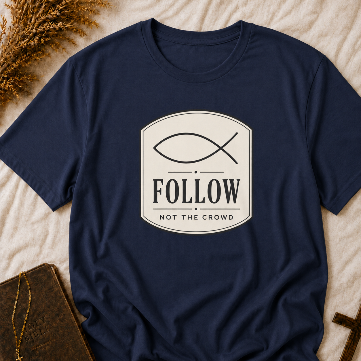 Christian Follow T-Shirt – "Follow, Not the Crowd" Faith Tee
