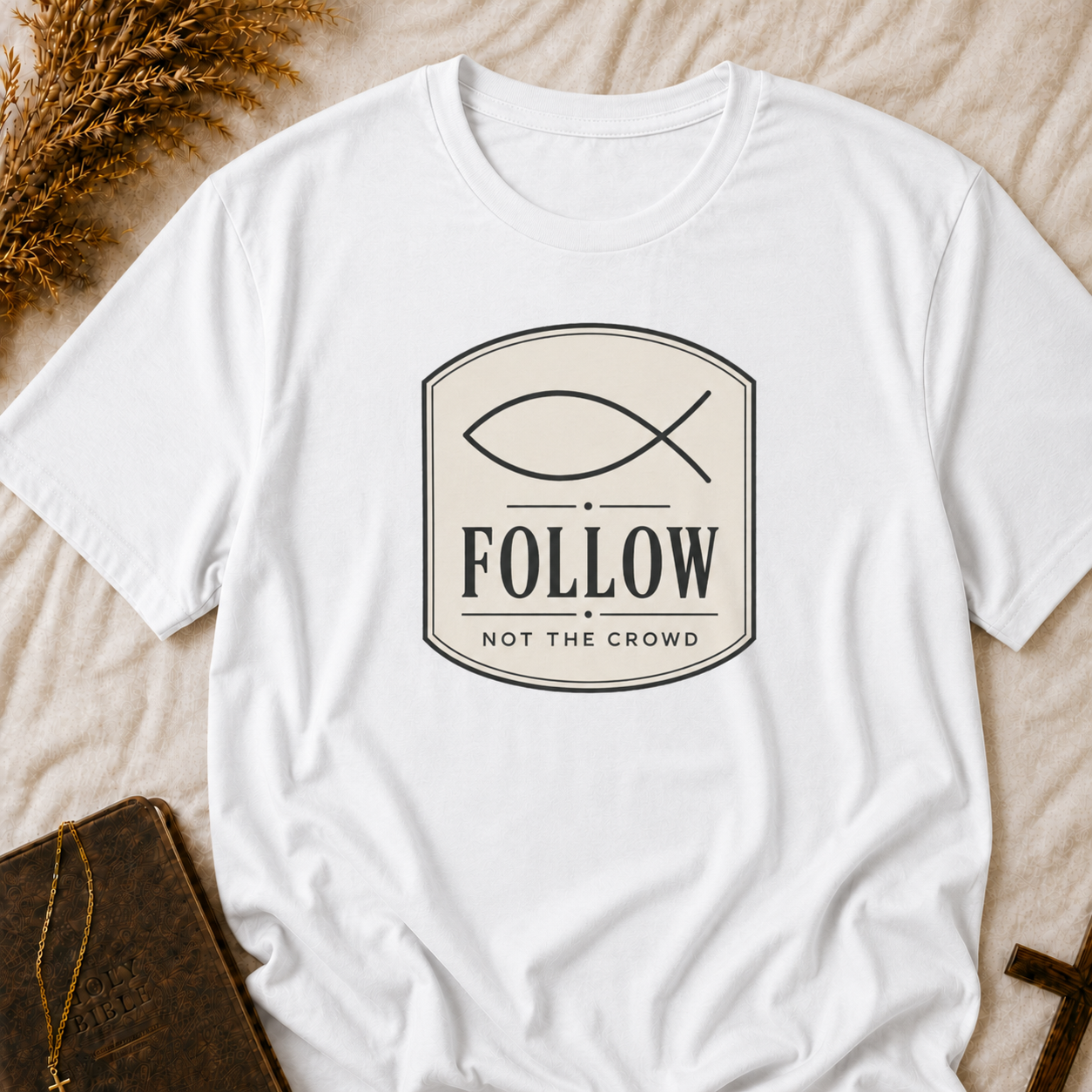 Christian Follow T-Shirt – "Follow, Not the Crowd" Faith Tee