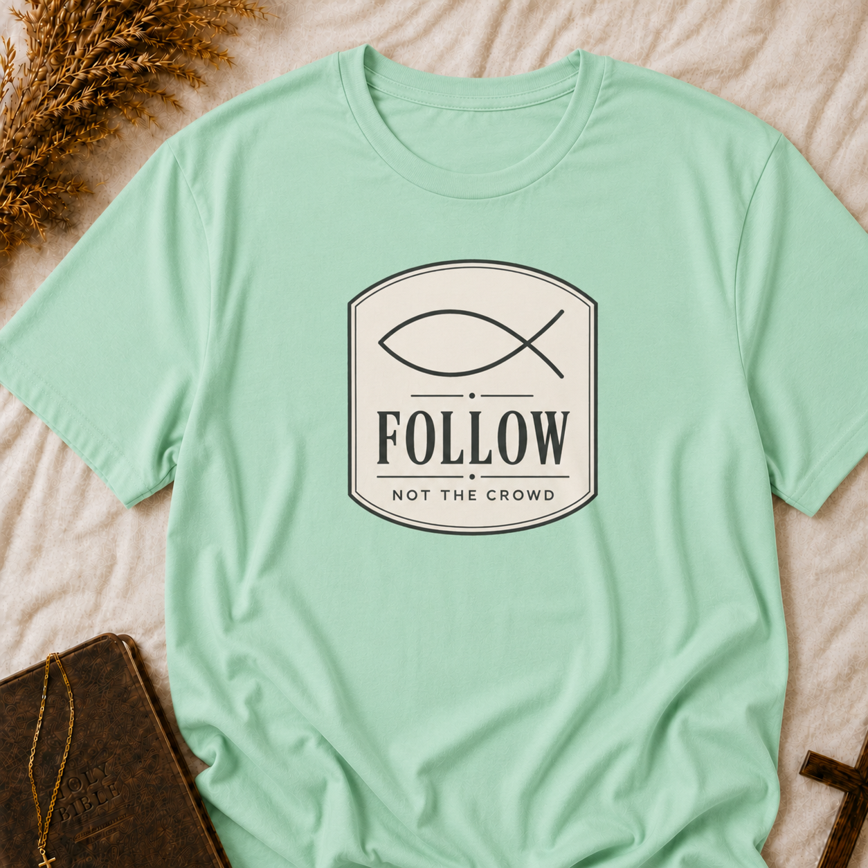 Christian Follow T-Shirt – "Follow, Not the Crowd" Faith Tee