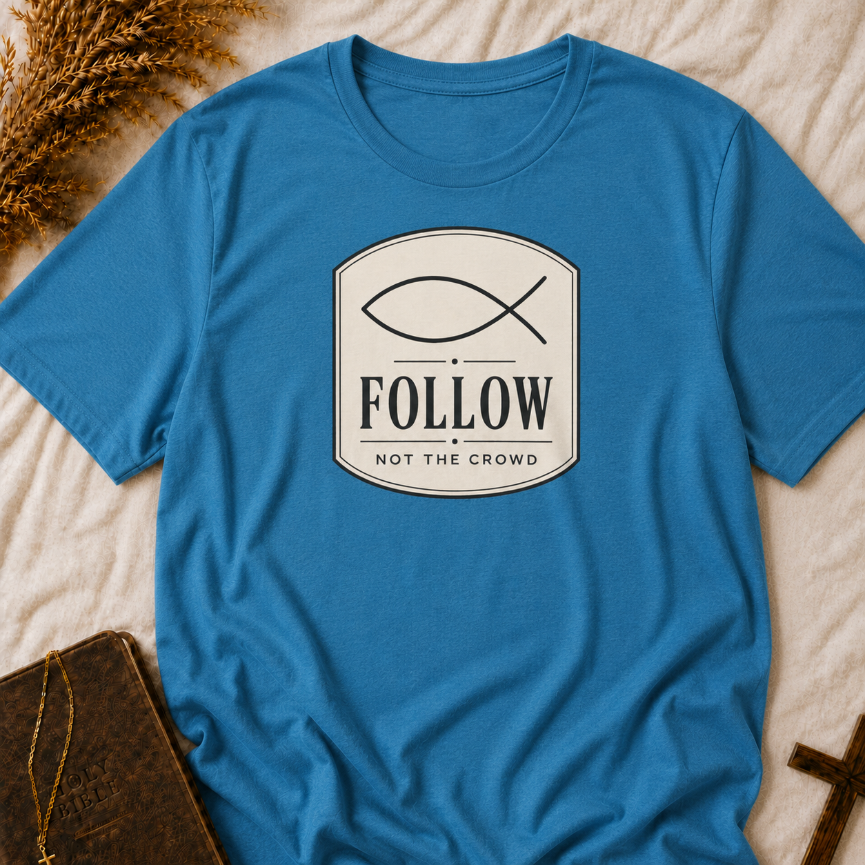 Christian Follow T-Shirt – "Follow, Not the Crowd" Faith Tee