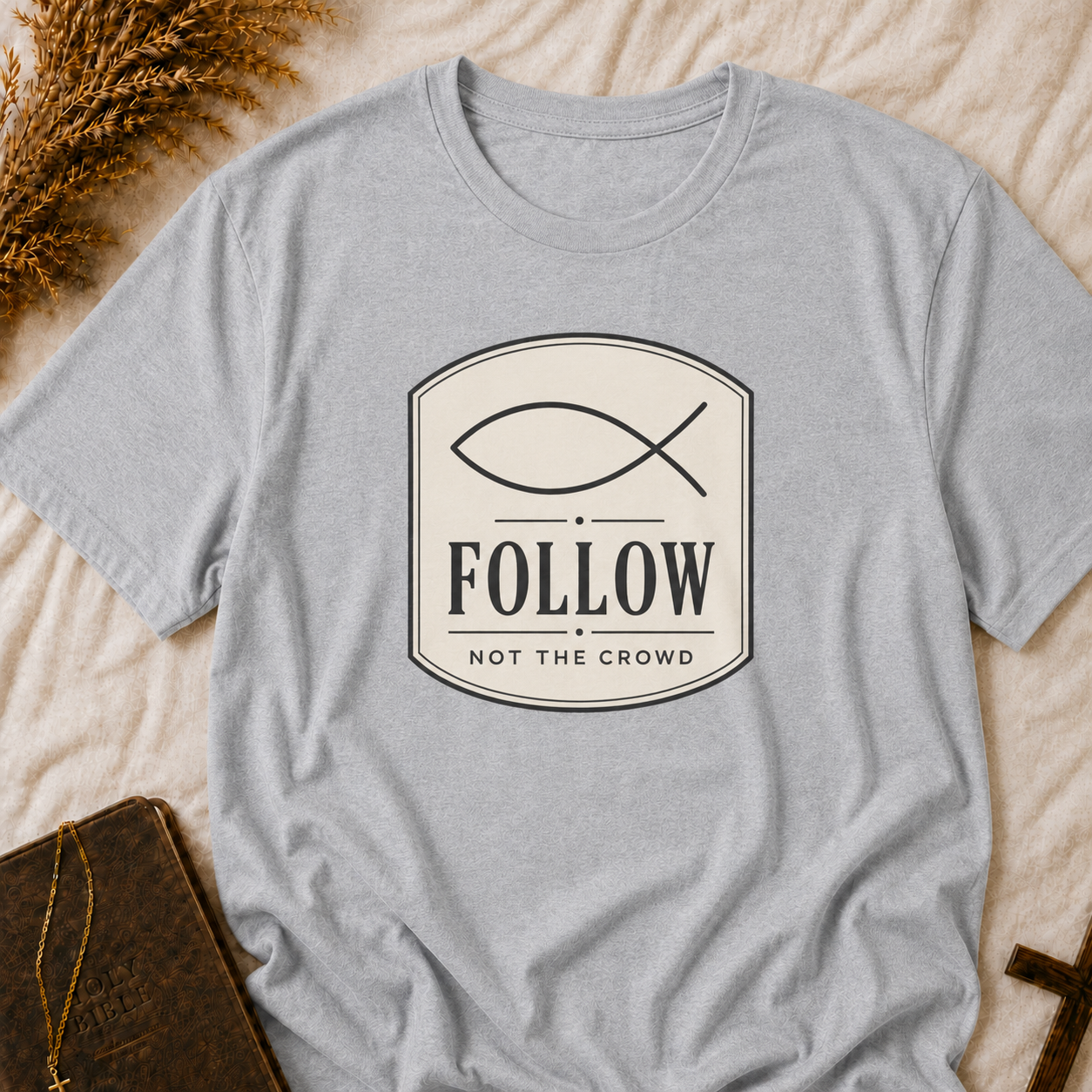 Christian Follow T-Shirt – "Follow, Not the Crowd" Faith Tee