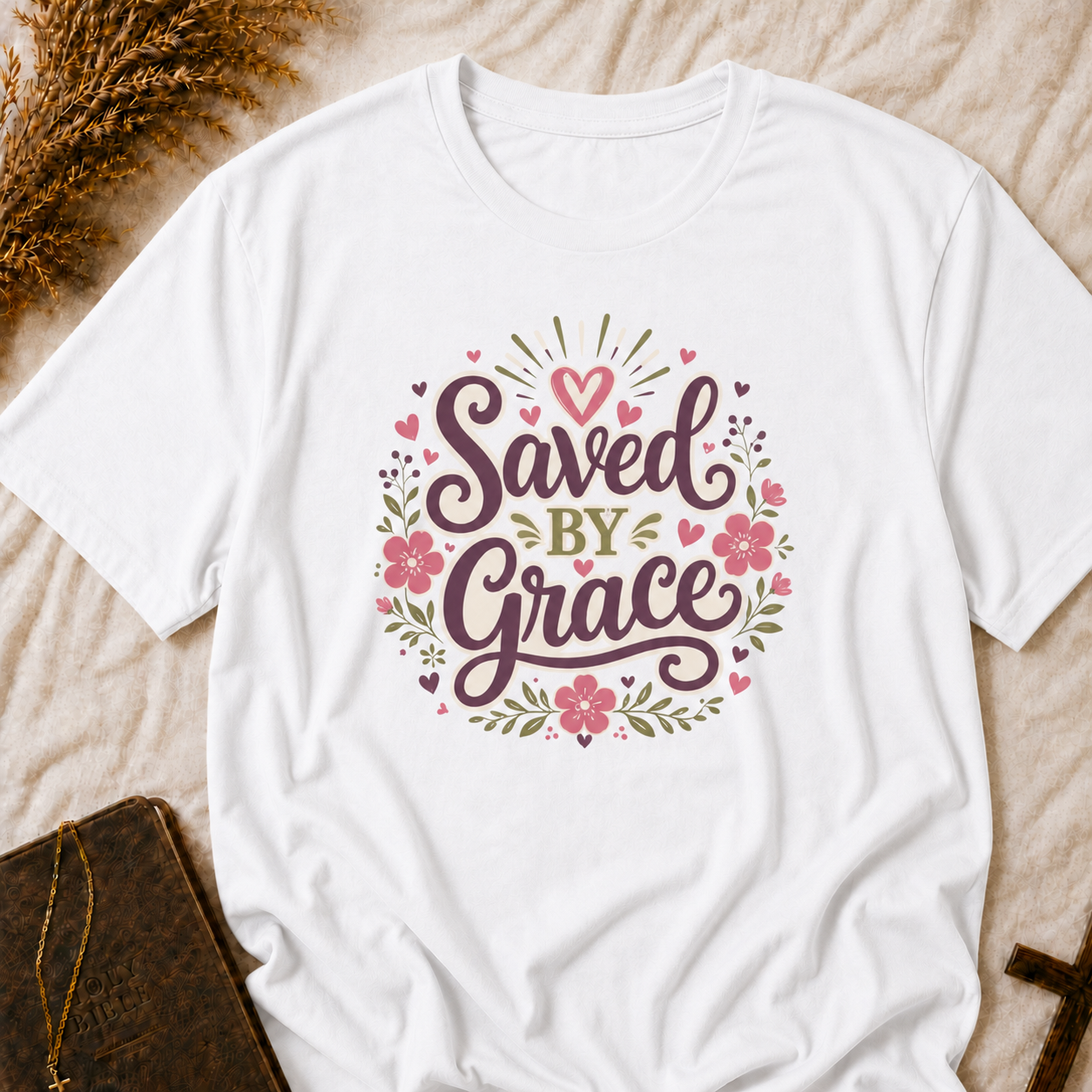 Saved By Grace Floral T-Shirt