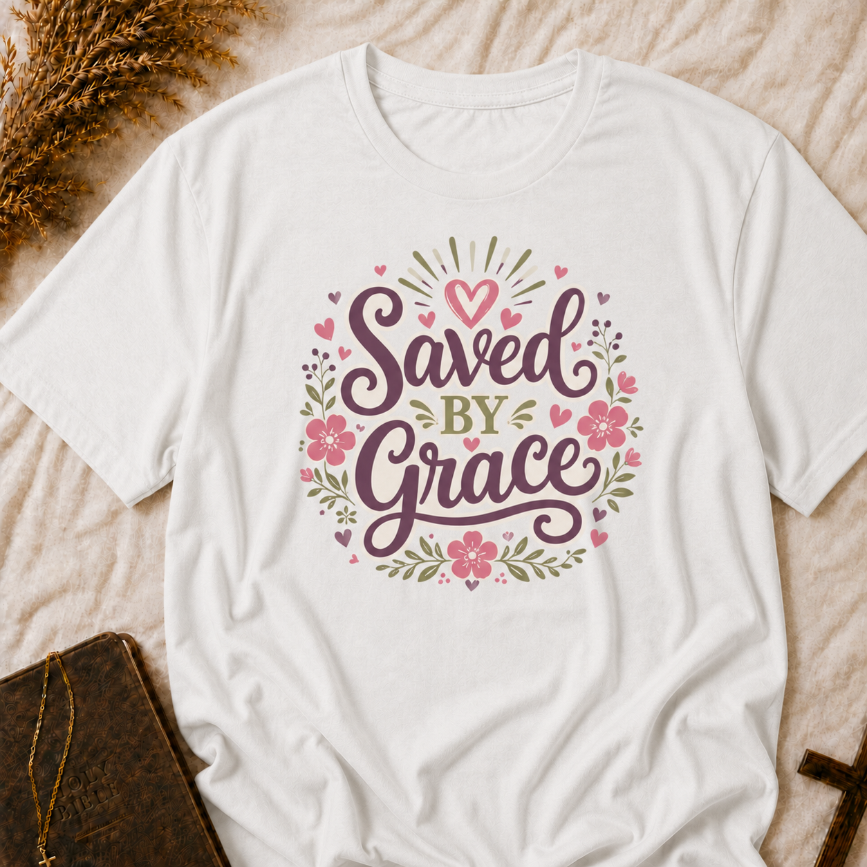 Saved By Grace Floral T-Shirt
