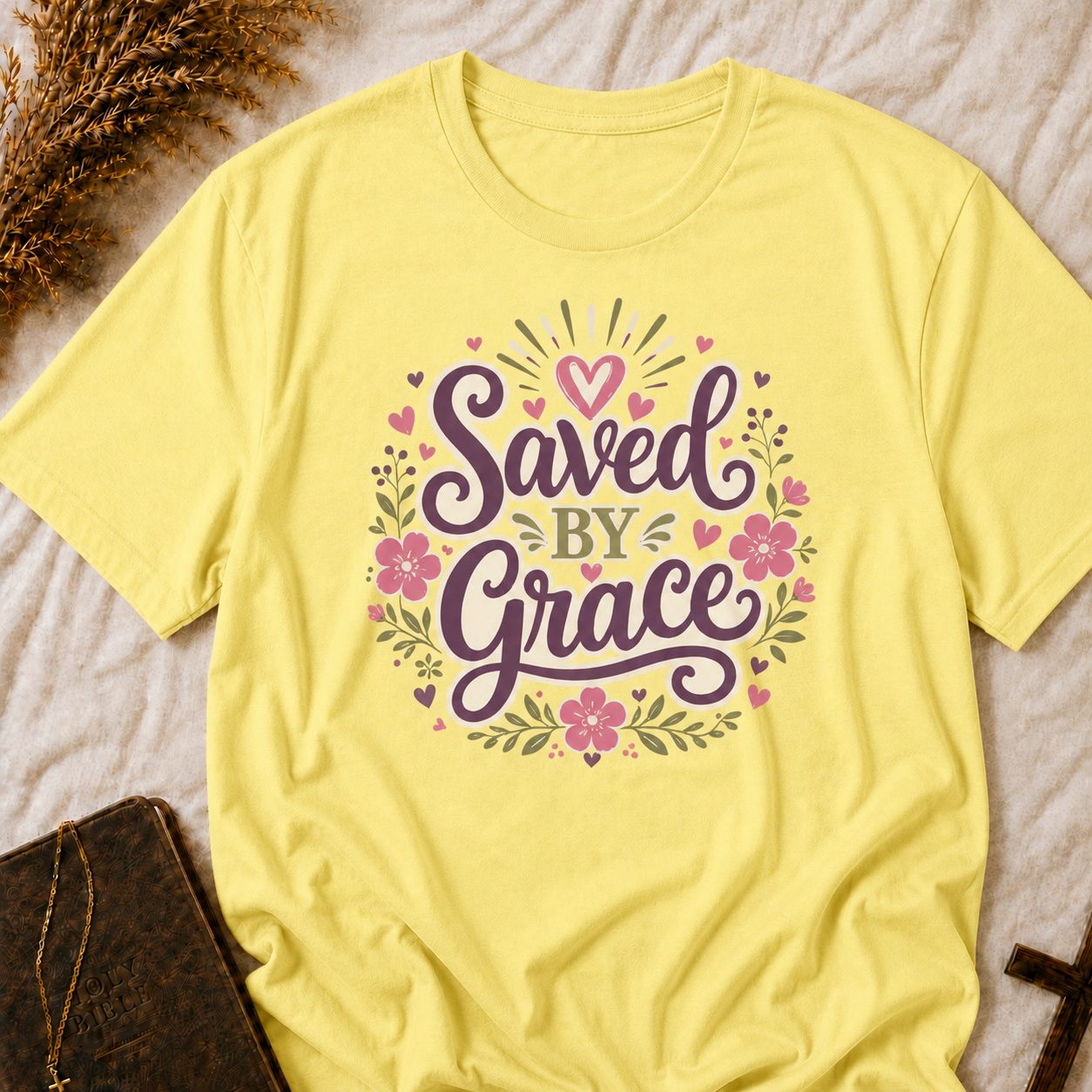Saved By Grace Floral T-Shirt