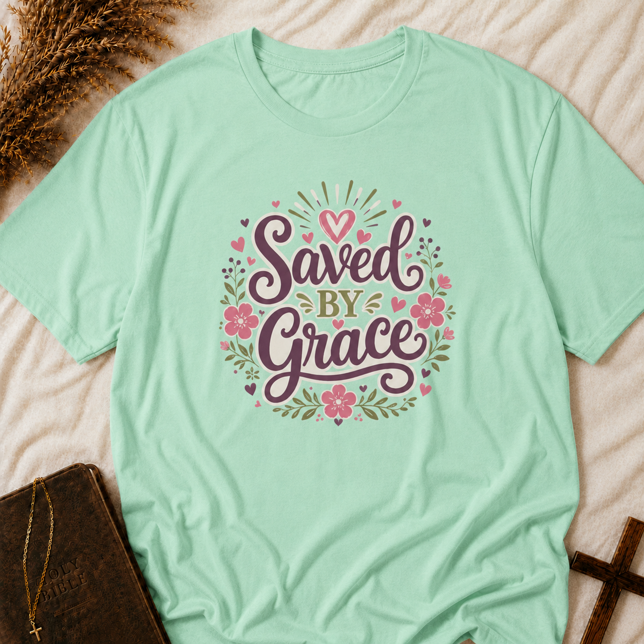 Saved By Grace Floral T-Shirt