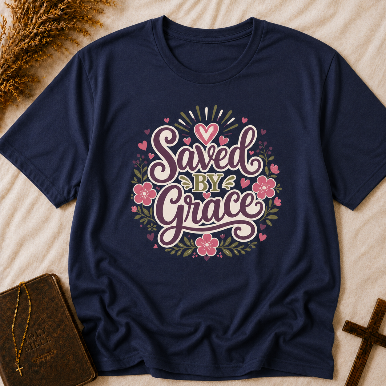 Saved By Grace Floral T-Shirt