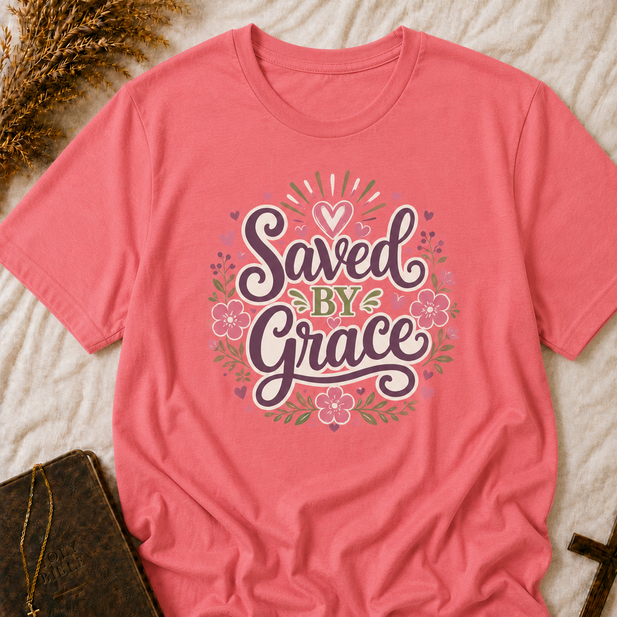 Saved By Grace Floral T-Shirt