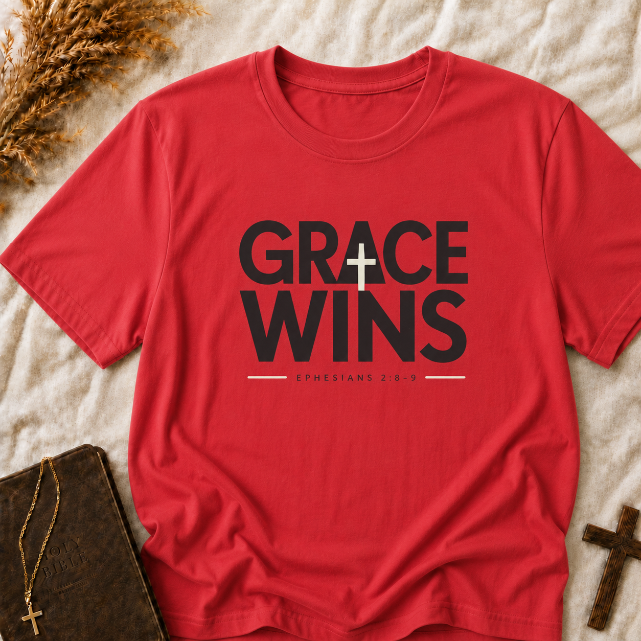 Grace Wins Christian T-Shirt