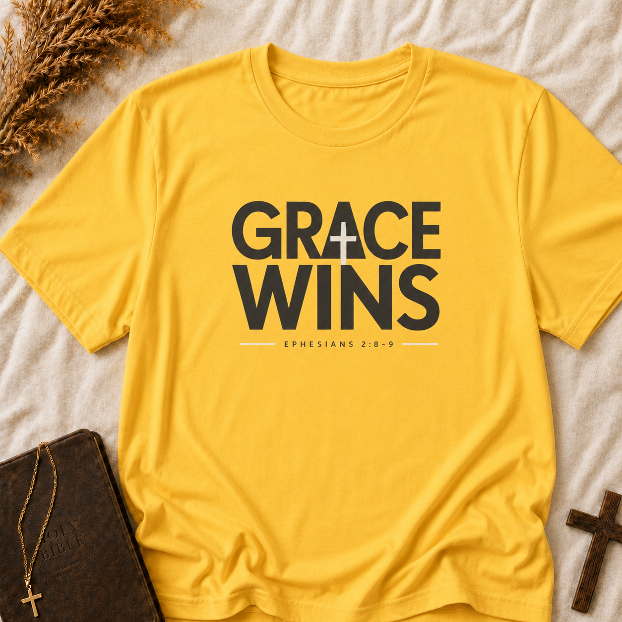 Grace Wins Christian T-Shirt