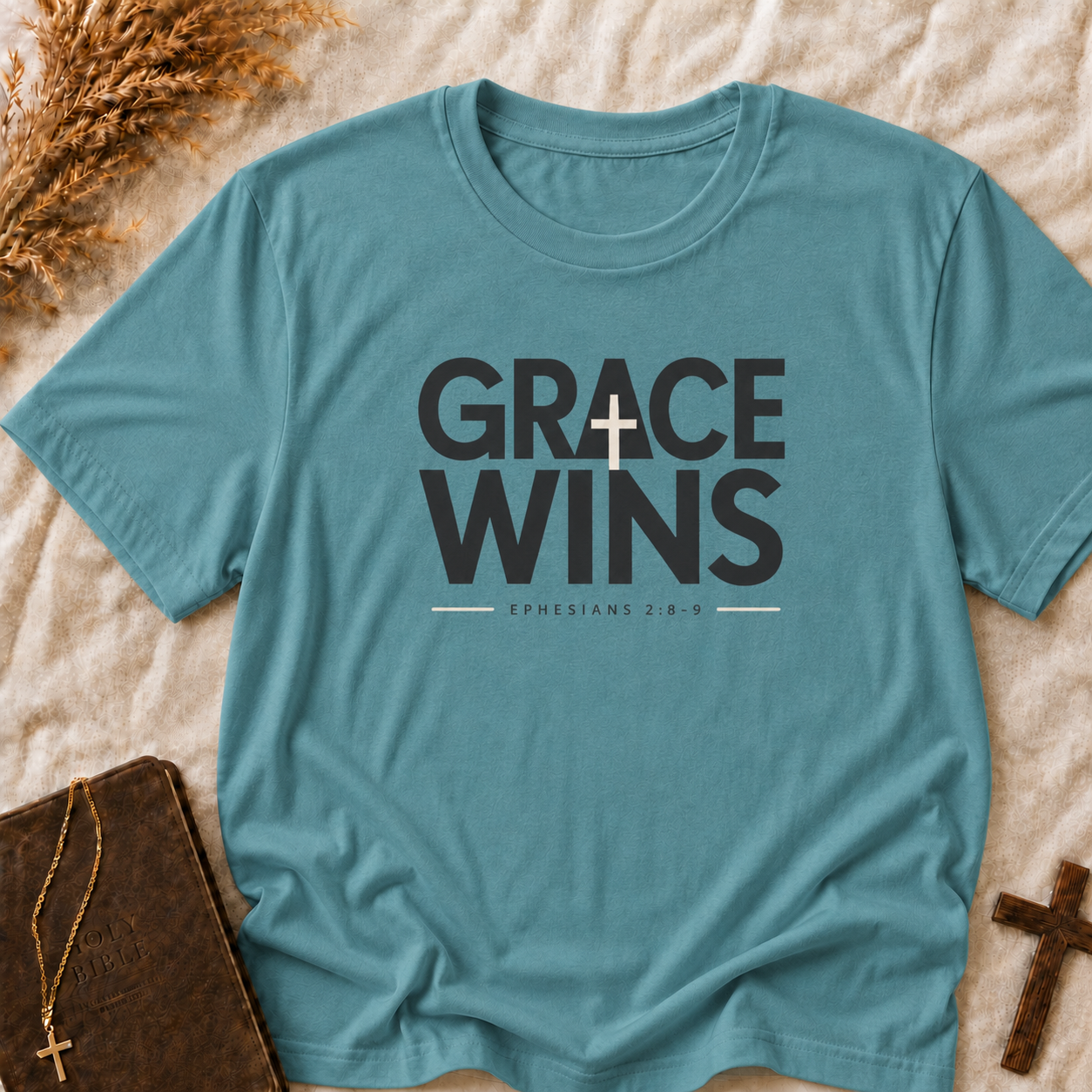 Grace Wins Christian T-Shirt