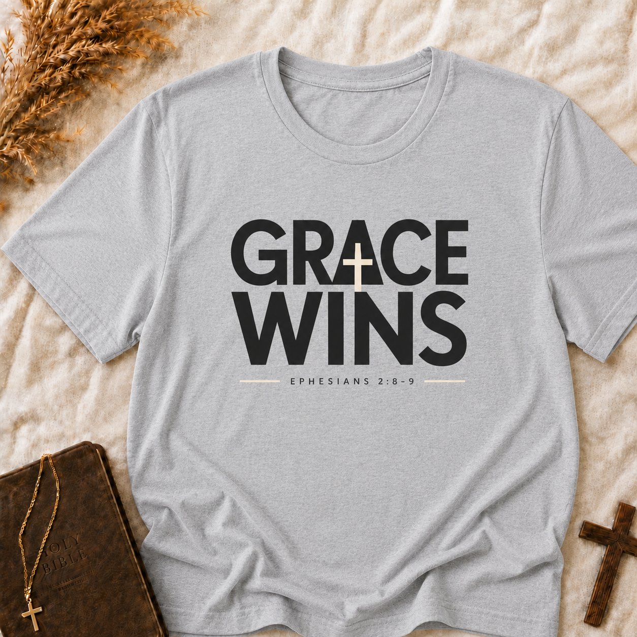 Grace Wins Christian T-Shirt