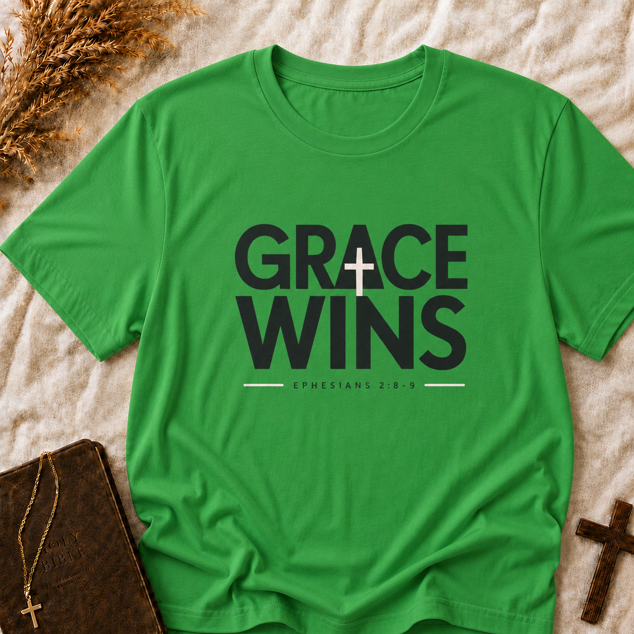 Grace Wins Christian T-Shirt