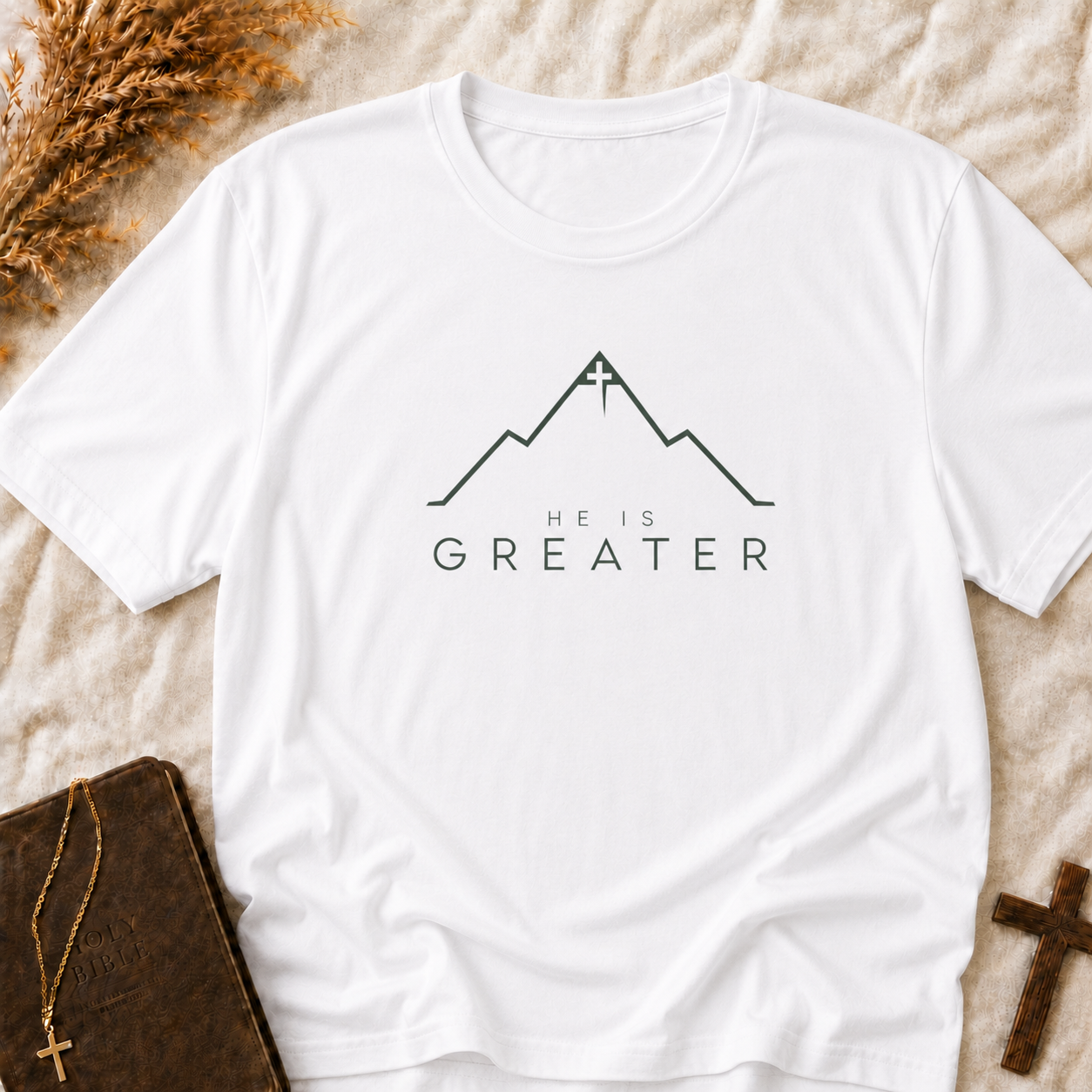 He Is Greater Mountain T-Shirt
