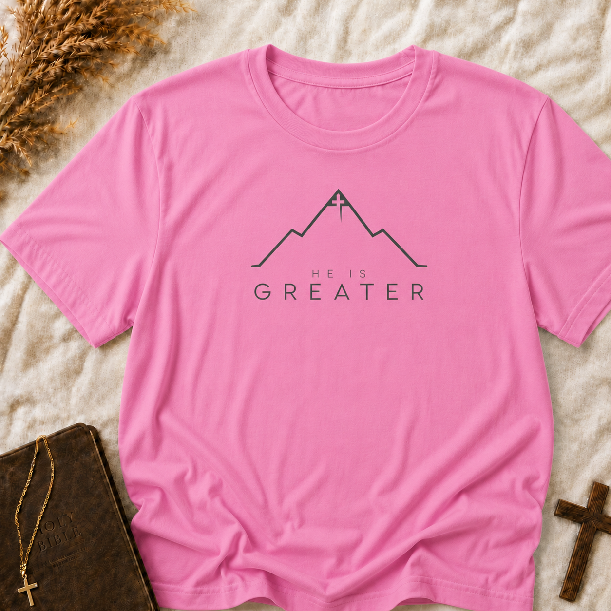 He Is Greater Mountain T-Shirt