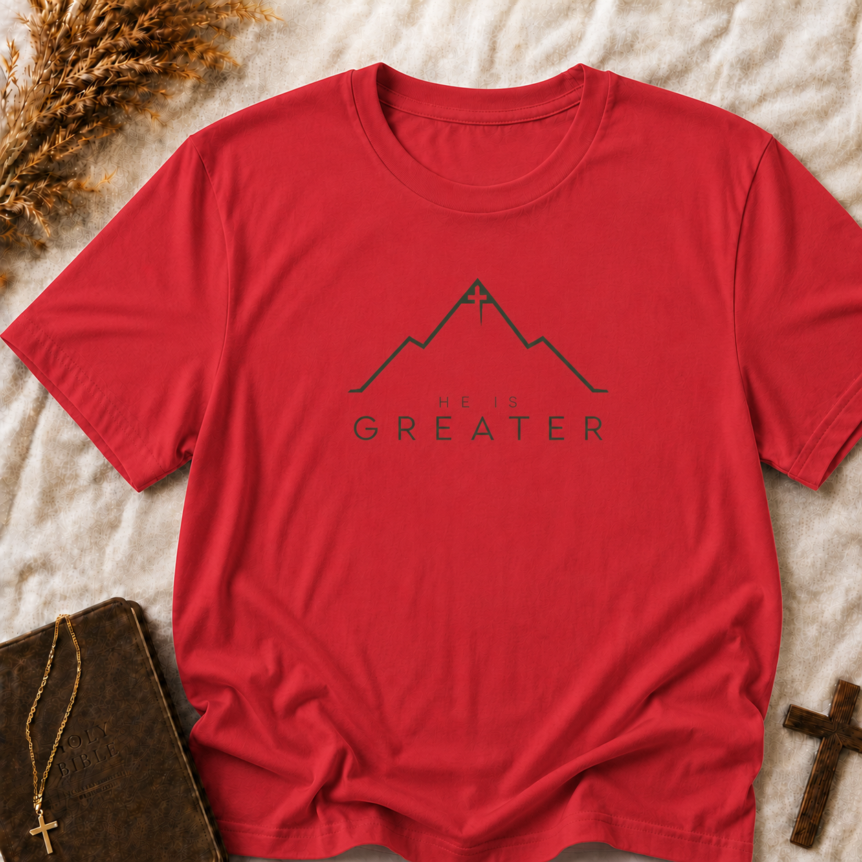 He Is Greater Mountain T-Shirt