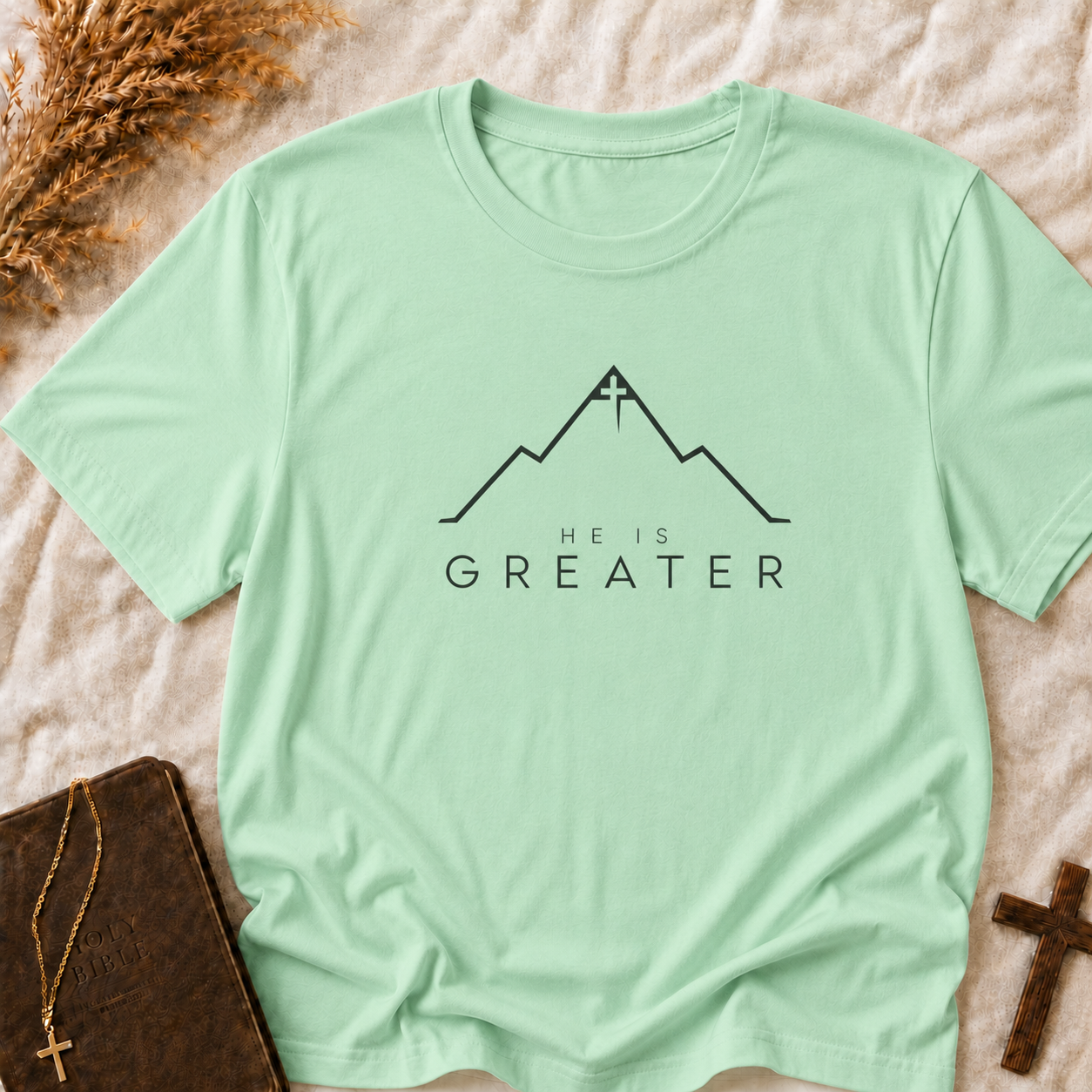 He Is Greater Mountain T-Shirt