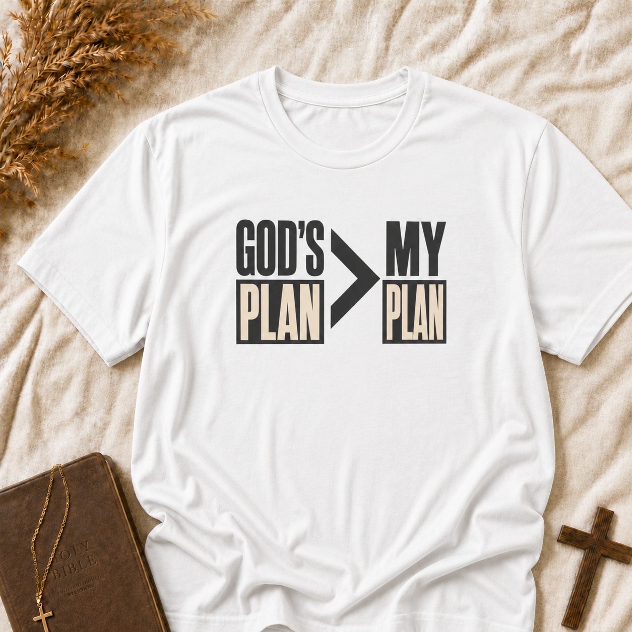 God's Plan > My Plan T-Shirt — Christian Faith Inspirational Tee