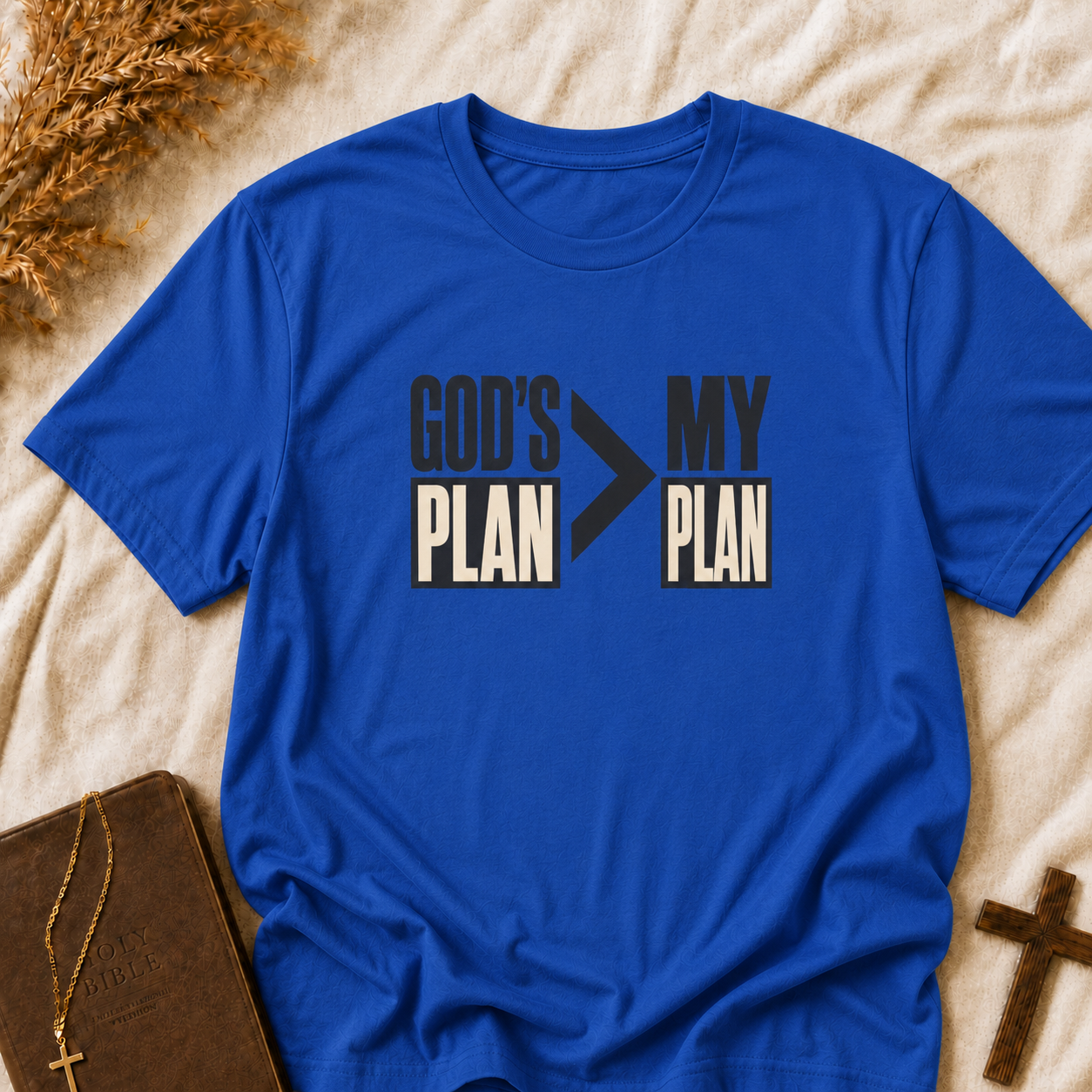 God's Plan > My Plan T-Shirt — Christian Faith Inspirational Tee