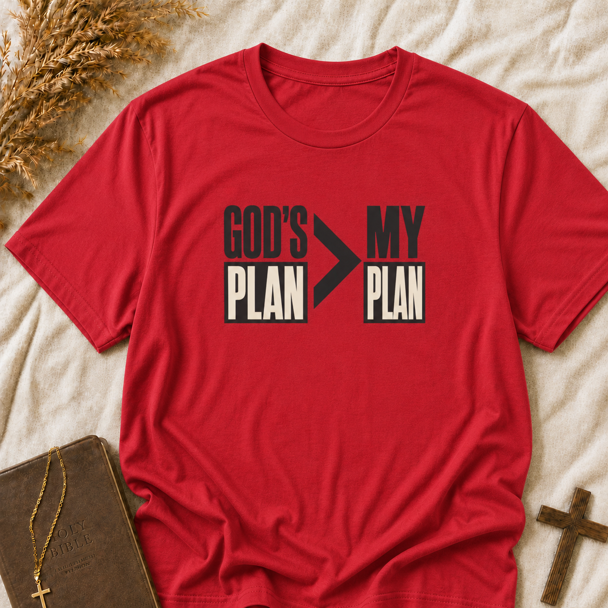 God's Plan > My Plan T-Shirt — Christian Faith Inspirational Tee