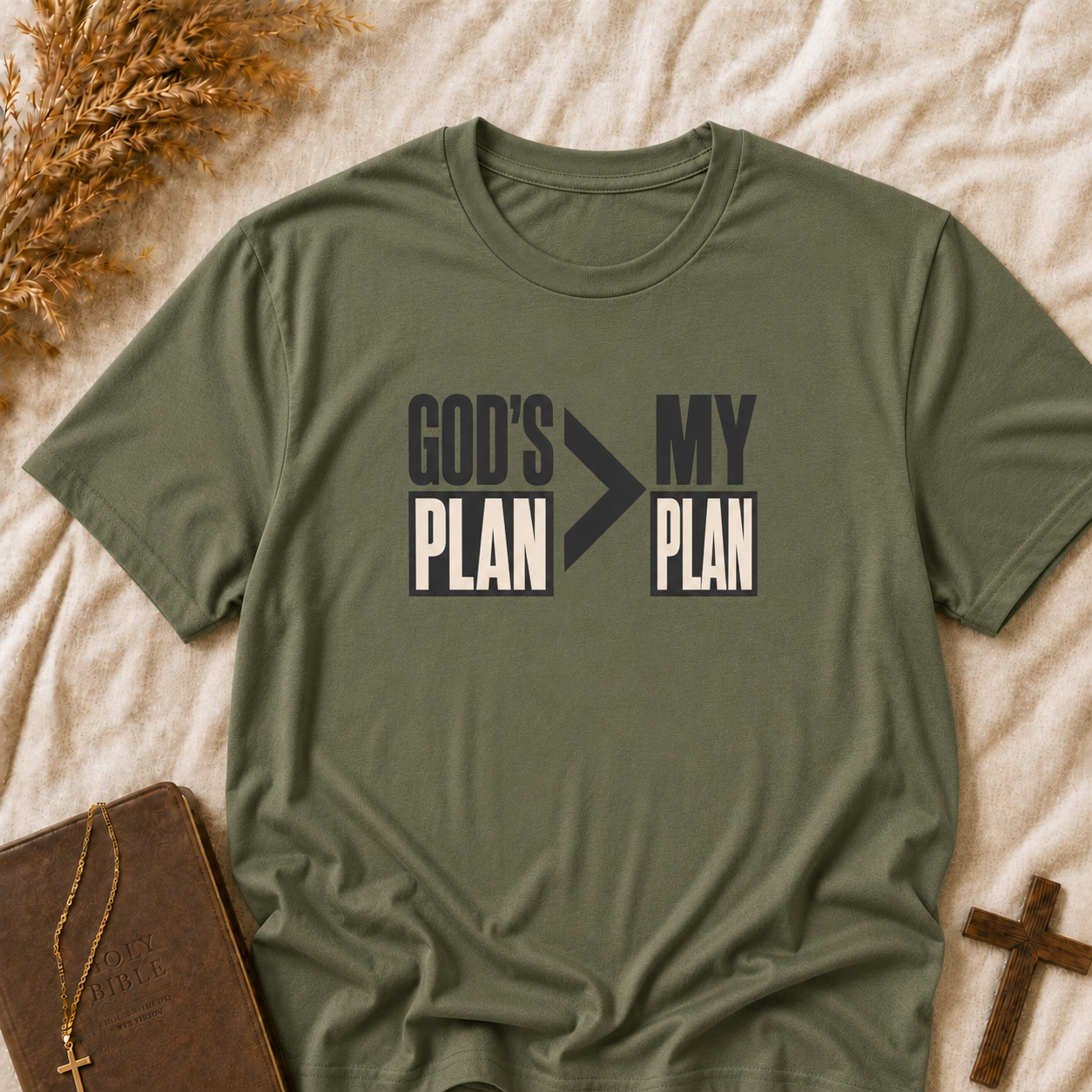God's Plan > My Plan T-Shirt — Christian Faith Inspirational Tee