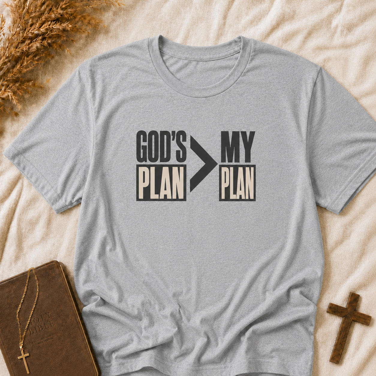 God's Plan > My Plan T-Shirt — Christian Faith Inspirational Tee