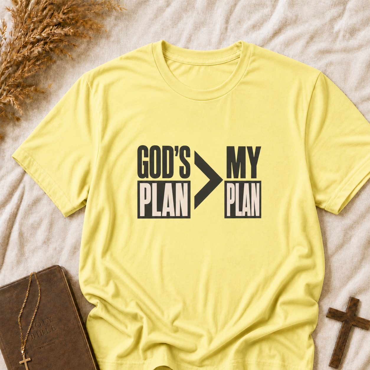 God's Plan > My Plan T-Shirt — Christian Faith Inspirational Tee