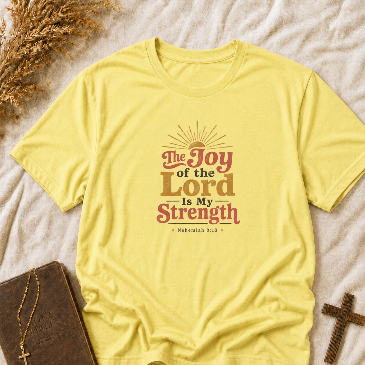 Joy of the Lord Is My Strength T-Shirt — Inspirational Christian Faith Tee