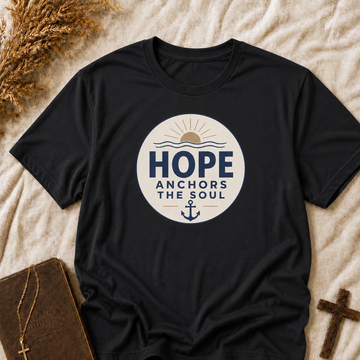 Hope Anchors the Soul T‑Shirt — Inspirational Faith Graphic Tee