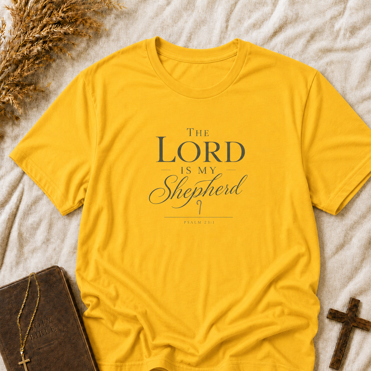 Christian T‑Shirt — “The Lord Is My Shepherd” Inspirational Faith Tee