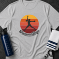 Softball Player Sunset T-Shirt — "Diamond Days" Retro Silhouette
