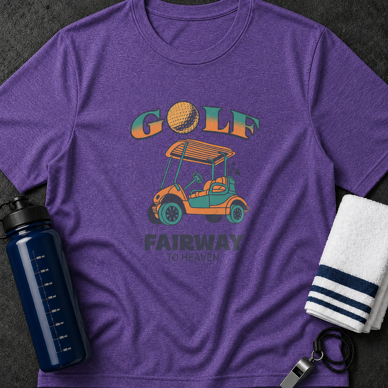 Golf Cart T-Shirt — 'Golf: Fairway to Heaven' Vintage Retro Tee