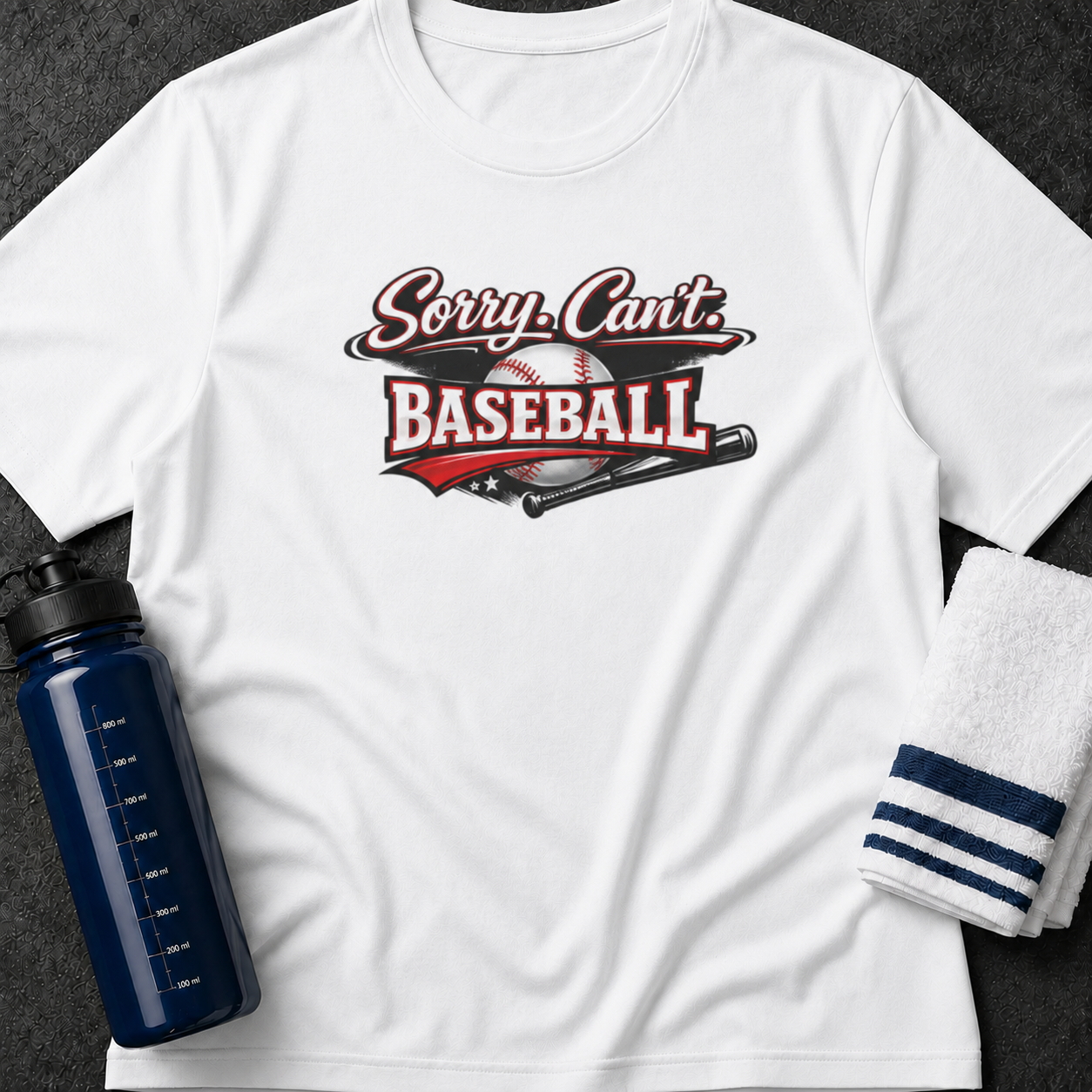 Baseball T-Shirt — "Sorry. Can't. Baseball." Graphic Tee for Fans & Players