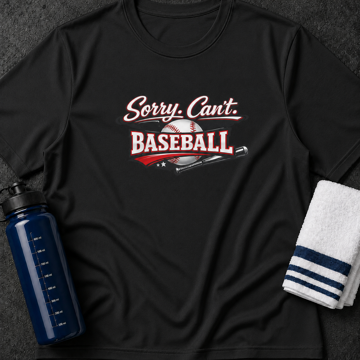 Baseball T-Shirt — "Sorry. Can't. Baseball." Graphic Tee for Fans & Players