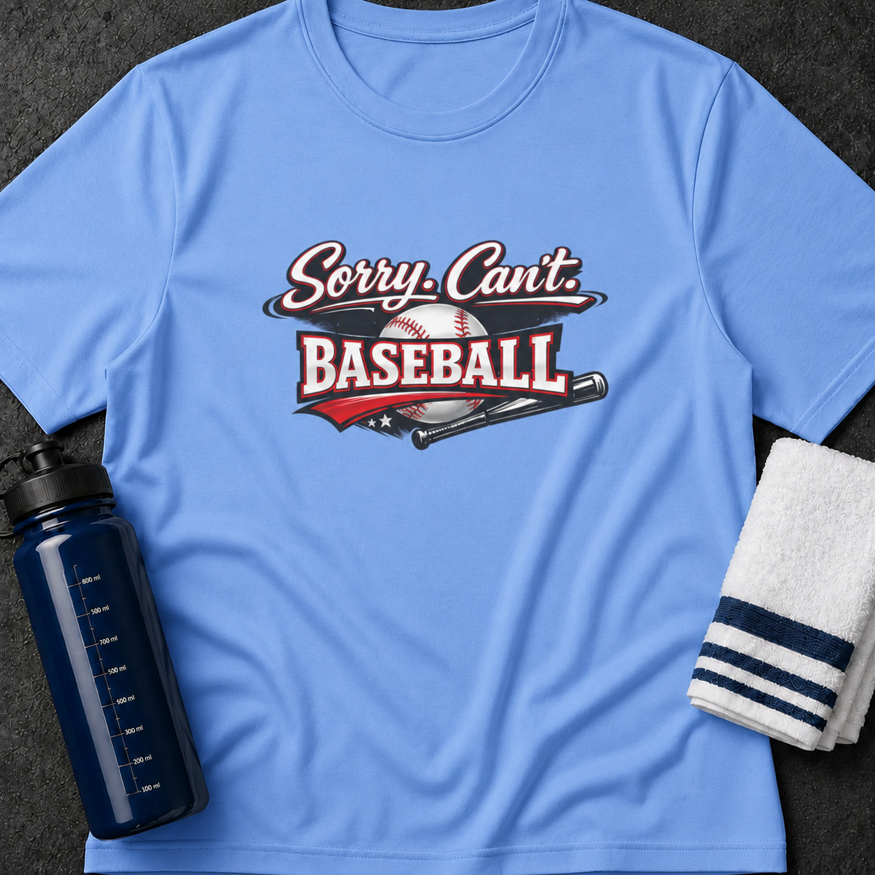 Baseball T-Shirt — "Sorry. Can't. Baseball." Graphic Tee for Fans & Players