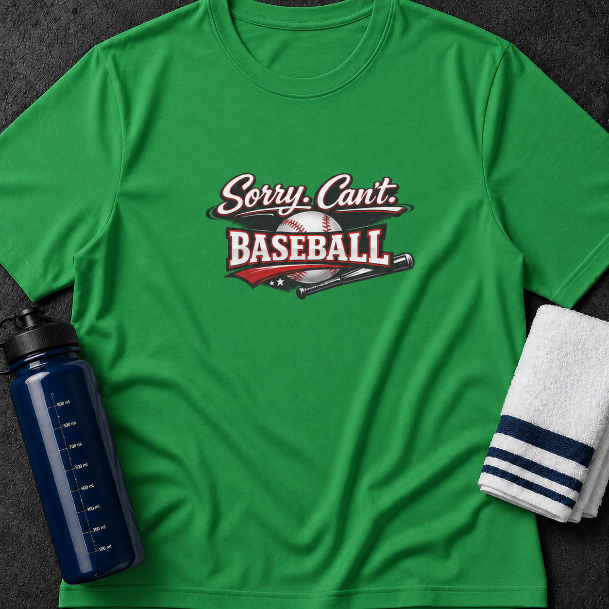 Baseball T-Shirt — "Sorry. Can't. Baseball." Graphic Tee for Fans & Players