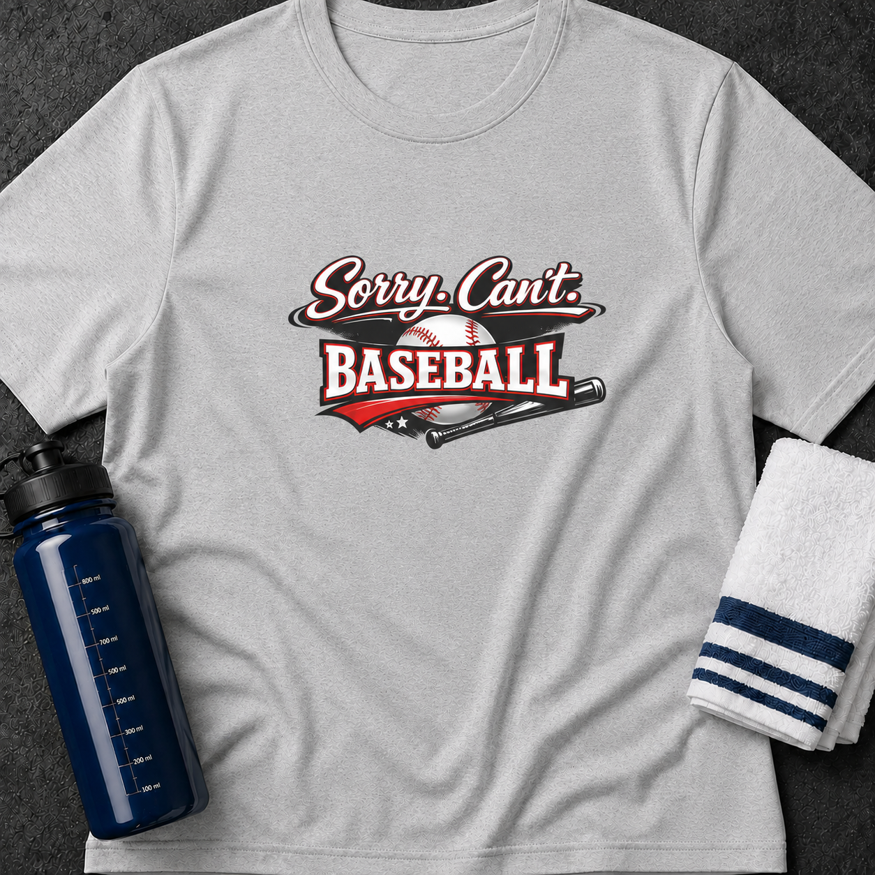 Baseball T-Shirt — "Sorry. Can't. Baseball." Graphic Tee for Fans & Players