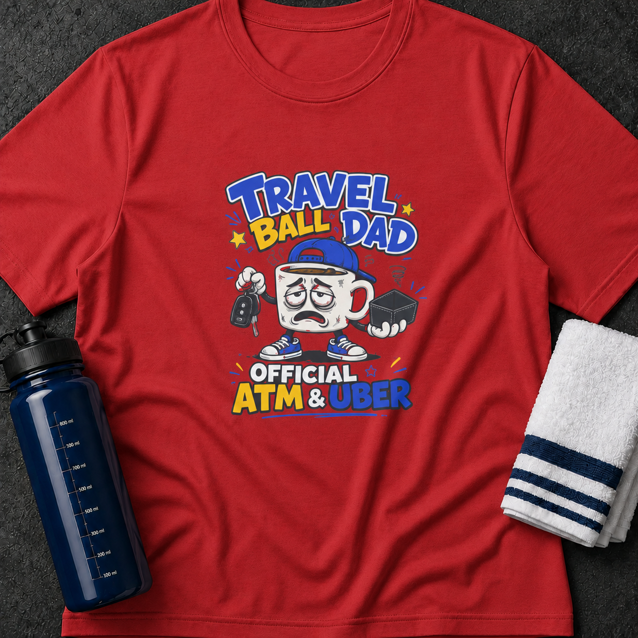 Travel Ball Dad T-Shirt — 'Official ATM & Uber' Funny Baseball Dad Tee